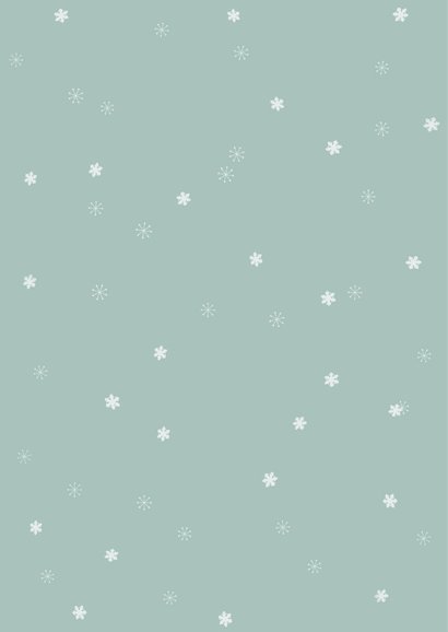 Rechthoekige kerstkaart met fotocollage en sneeuwvlokjes 2