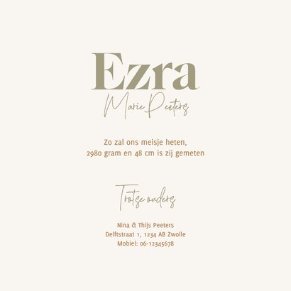 Regenboog geboortekaartje modern abstract natuur koper 3