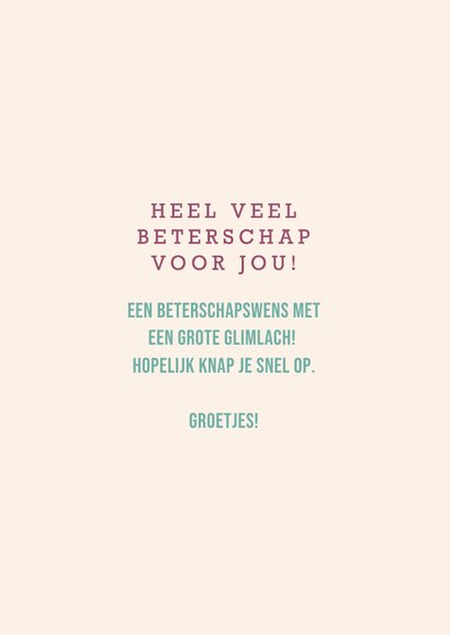 Retro beterschapskaartje met hip smiley patroon 3