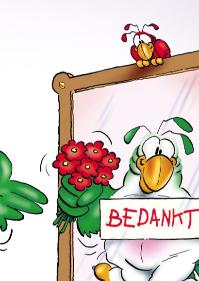 rocco bedankt papegaai met spiegel 3