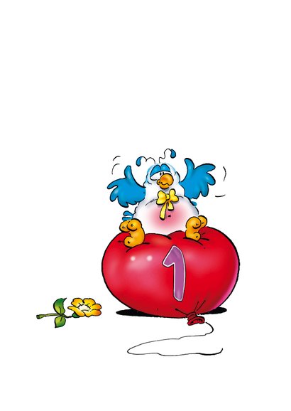 Rocco leeftijd 1 papegaai aan ballon RN 2