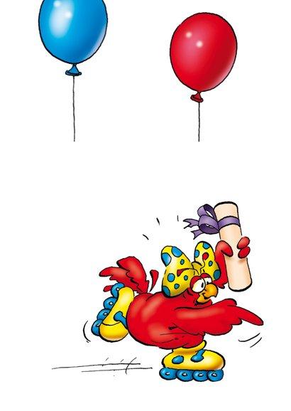 Rocco leeftijd 4 papegaaien met cadeau RN. 2