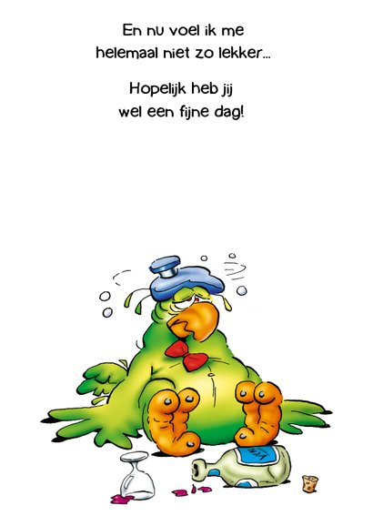 Rocco verjaardag 35 papegaai met wijn 3