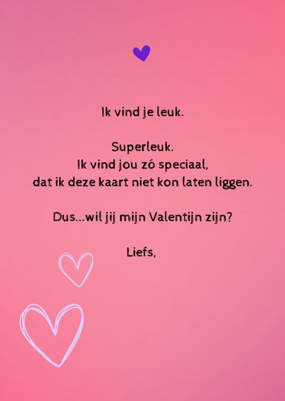 Romantische Valentijnskaart - Wil jij mijn valentijn zijn? 3