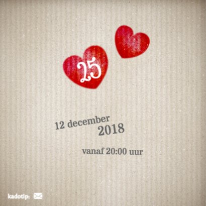 Rood hart - 25 jarig huwelijk 2