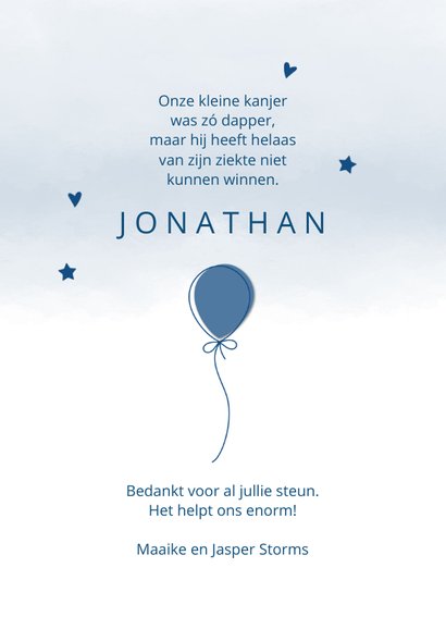 Rouw Ballon op waterverf achtergrond blauw 3
