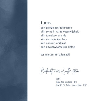 Rouw bedankt met foto en gedicht 3