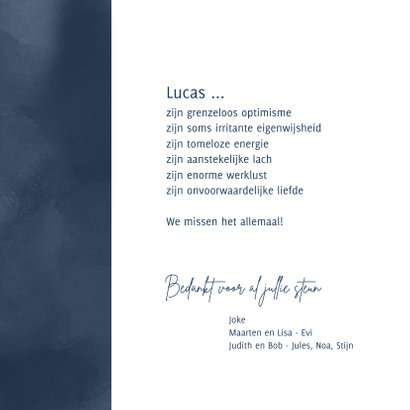 Rouw bedankt met foto en gedicht 3