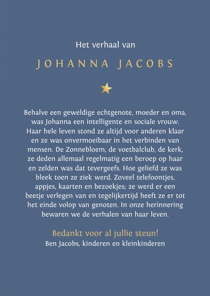 Rouw Bedankt Verhaal van een voltooid leven 3