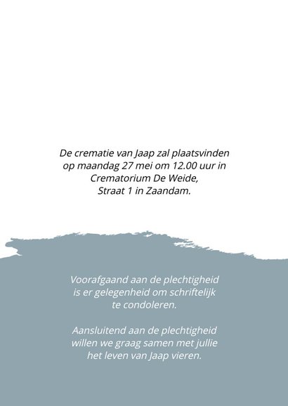 Rouw Liefste vader opa vriend 2