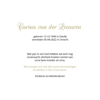 Rouw roos zwart wit goudbruin 3