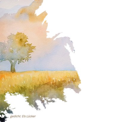 Rouw waterverf zomerse boom 2