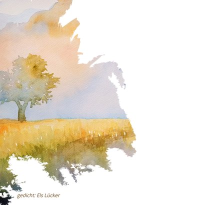 Rouw waterverf zomerse boom 2