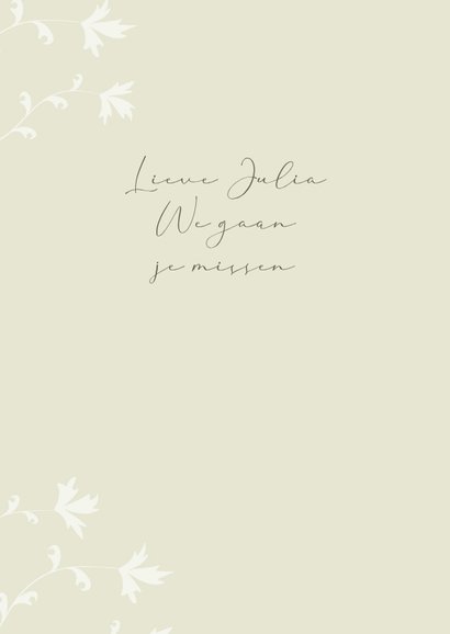 Rouwkaart aquarelbloemen 2