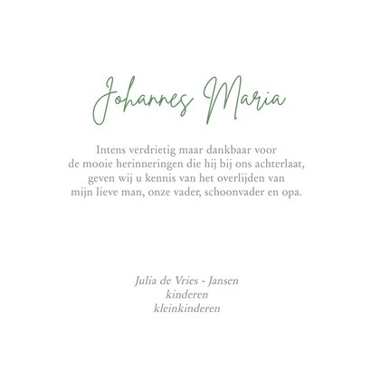 Rouwkaart, bedankkaart met witte Inca-lelies op waterverf 3