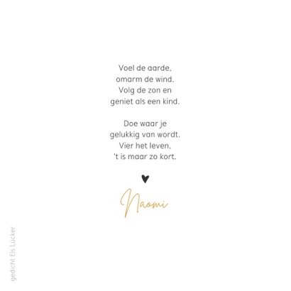 Rouwkaart bedankt Om voor altijd van te houden 2
