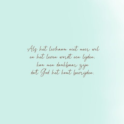 Rouwkaart berglandschap abstract 2