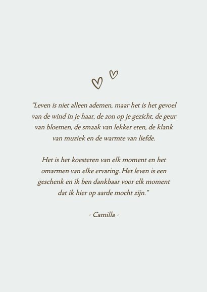 Rouwkaart bidprent herinneringskaart tulpen line art 2