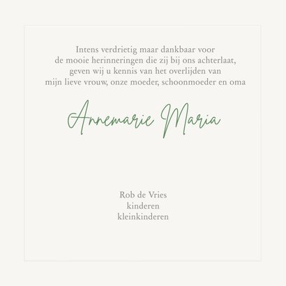 Rouwkaart blauwe Anemonen waterverf 3