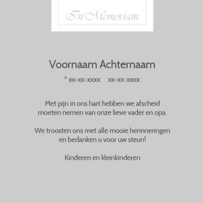 rouwkaart foto vader 3