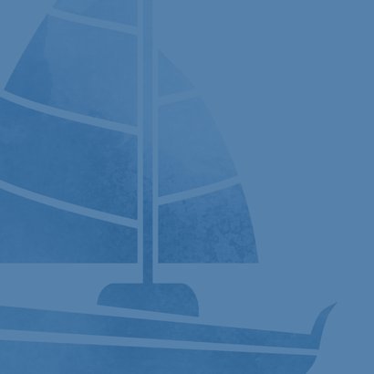 Rouwkaart hobby watersport zeilen Achterkant