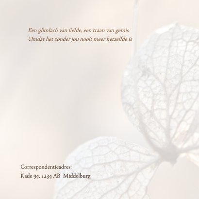 Rouwkaart hortensia 2