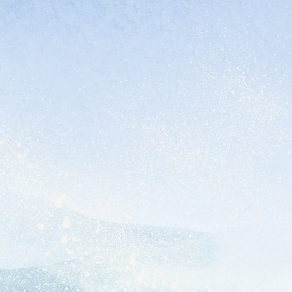 Rouwkaart huisdier thema sneeuw aquarel met hartjes Achterkant