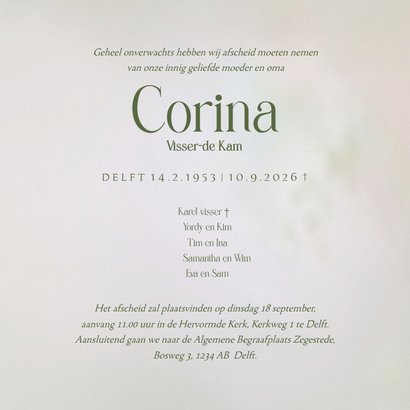 Rouwkaart koolwitje op fluitenkruid 3