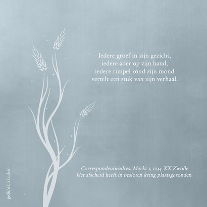 Rouwkaart met bloemranken 2