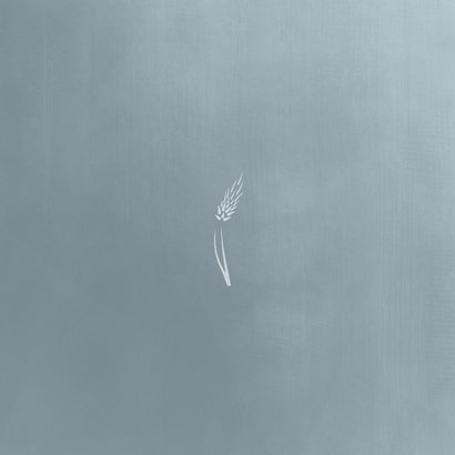 Rouwkaart met bloemranken Achterkant