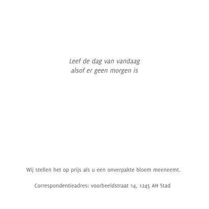 Rouwkaart met foto (kleur naar keuze) 2