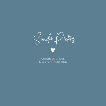 Rouwkaart met fotocollage 2