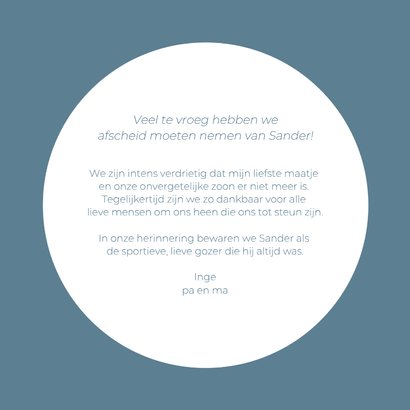 Rouwkaart met fotocollage 3