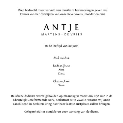 Rouwkaart met gouden takjes 3