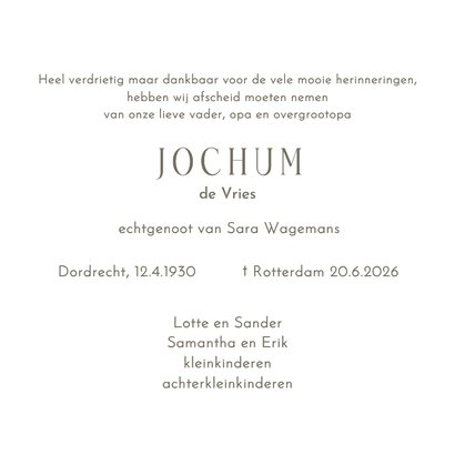 Rouwkaart met meeuw 3