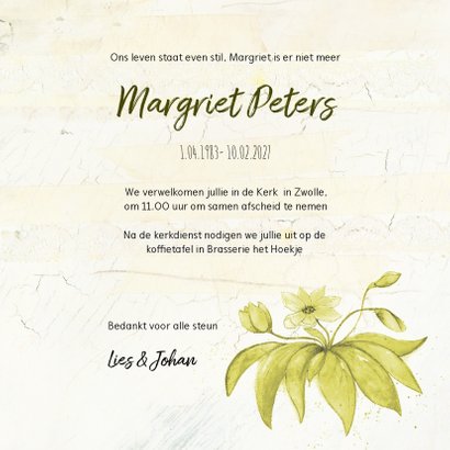 Rouwkaart Natuurlijk rouwproces 3