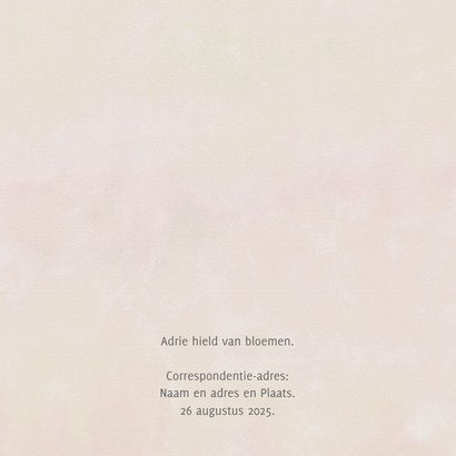 Rouwkaart op gewassen achtergrond met papaver 2