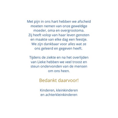 Rouwkaart pluk de dag 3