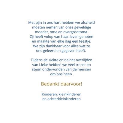 Rouwkaart pluk de dag 3