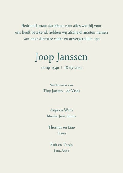 rouwkaart roos staand 3