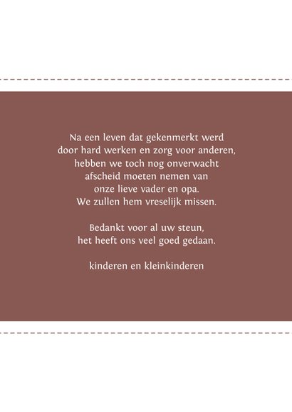 rouwkaart ter herinnering foto 3