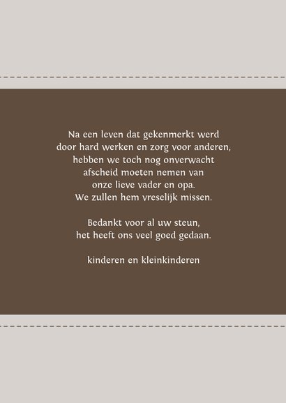 rouwkaart ter herinnering foto 3