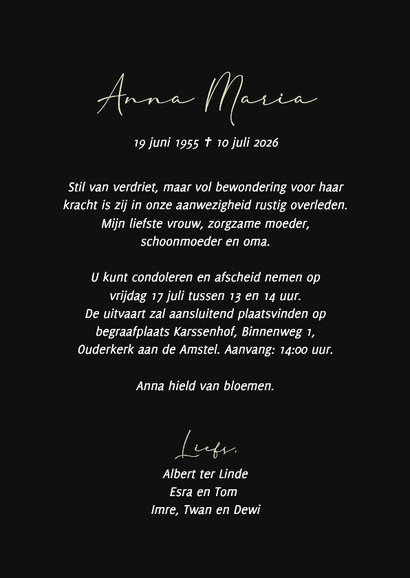 Rouwkaart twee zacht witte tulpen 3