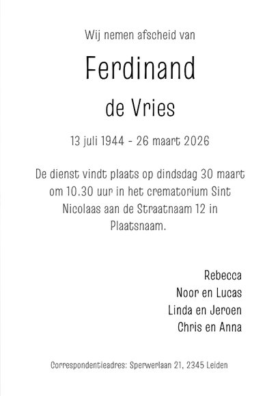 Rouwkaart vaarwel met boot 3