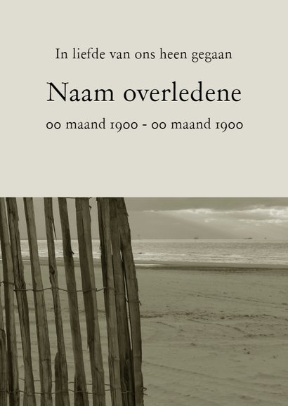 Rouwkaart Verlaten strand - SK 2
