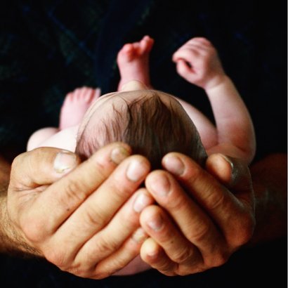 Rouwkaart voor baby of kind met een fotocollage en hartje 2