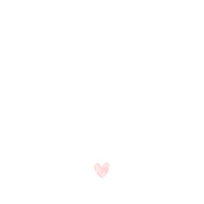Rouwkaart voor een baby of meisje met roze waterverf hart Achterkant