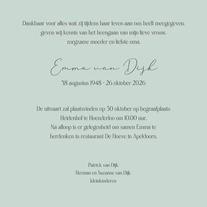 Rouwkaart witte magnoliatak vlinder 3