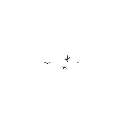 Rouwkaart zee oceaan vogels stijlvol minimalistisch Achterkant