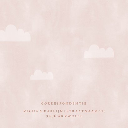 Rouwkaartje met regenboog, zon en wolkjes voor een meisje 2